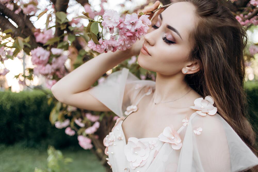 cherry blossom wedding dress