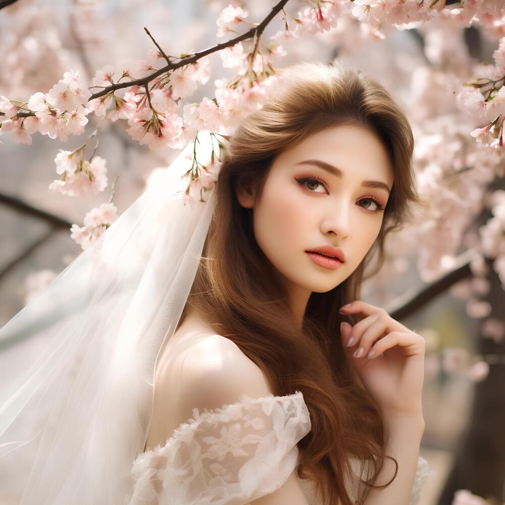 cherry blossom wedding dress