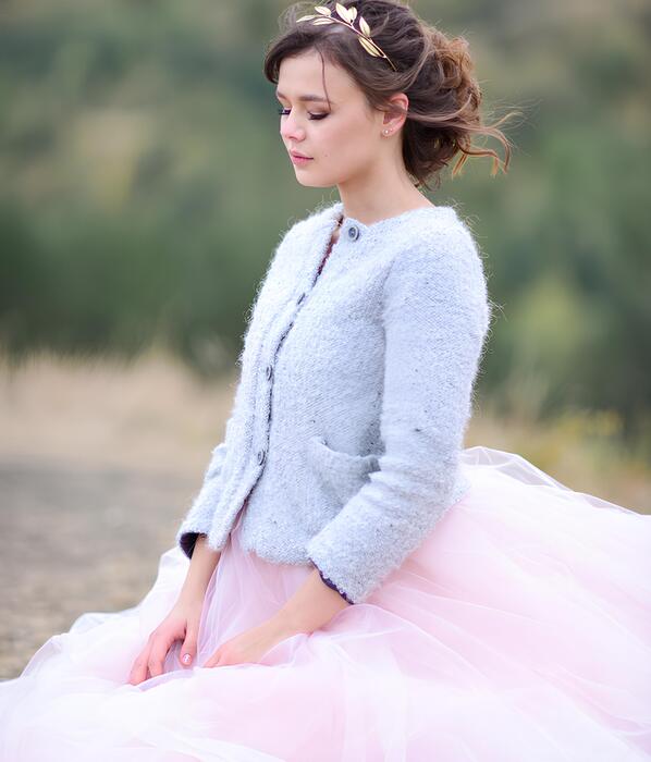 wedding dress with cardigan