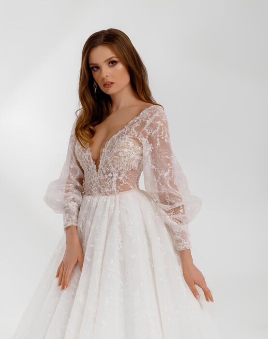 Flutter Sleeve Wedding Dress