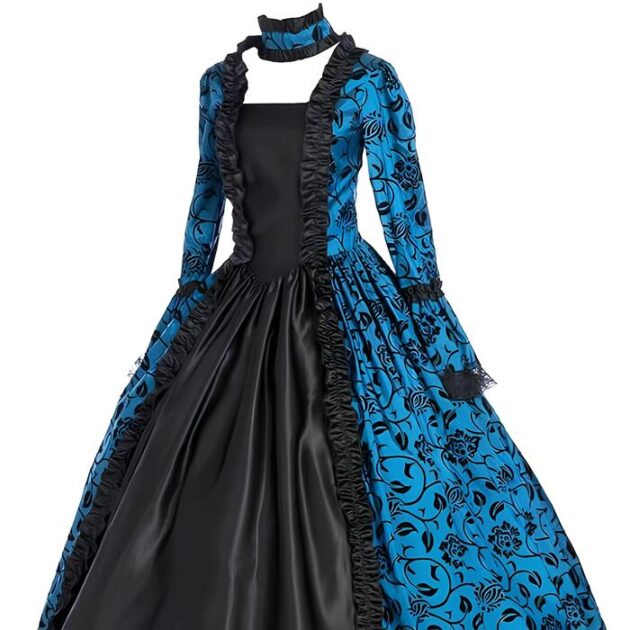 Ball gown printing costumes