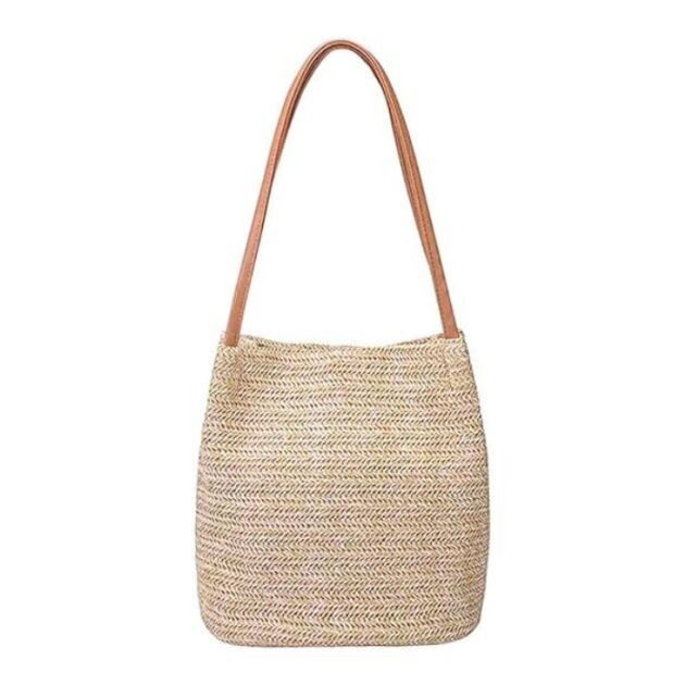 Aphoraeny Straw Beach Bag Buckets Totes Handbag Shoulder Bag