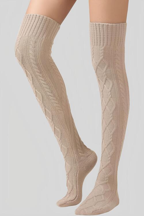 thigh high knitted socks